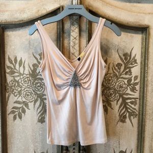 bebe nude tank with jewels Medium